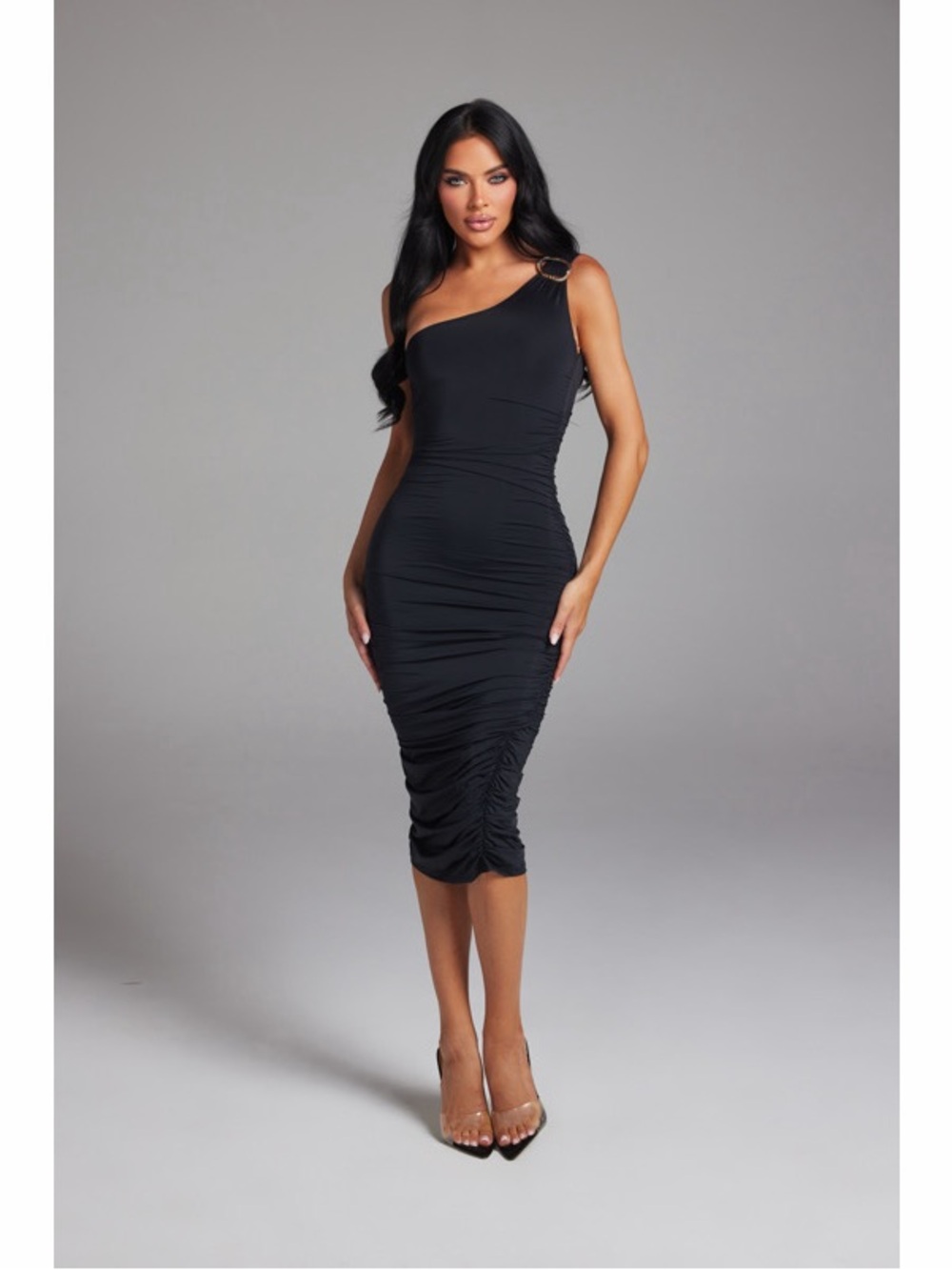 One Shoulder Midi Dress